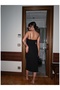 Black Skirt Slit Dress - 5