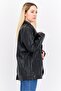 Women Petite Fit Plaid Semi-Formal Blazer, Black - 4