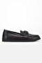 Women's Genuine Leather Casual Shoes - Black - 3