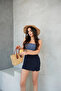 Women's Mini Shorts Skirt with Side Slits - 5