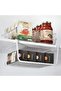 2Pack Large Metal Under Shelf Hanging Storage Bin Basket – Open Front Organizer for Kitchen - 3