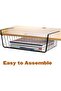 2 Pack Black Under Shelf Wire Basket – Hanging Storage Racks for Kitchen, Pantry - 3