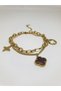 1. Grade Quality 316L Surgical Steel Women's Bracelet, Double Chain with Flower Figure Model No 4