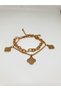 1. Grade Quality 316L Surgical Steel Women's Bracelet, Double Chain with Flower Figure Model No 8 - 3