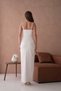 Women's Strappy, Stone-Detailed, Slit-Sleeve, New Generation Evening Engagement Dress - 3