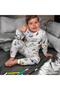 Boy's Painted Washable Pajama Set /Long Sleeve Kids Pajama Set