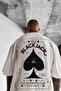 Men's White Black Jack Oversize Fit Loose Wide Fit Loose Cut T-Shirt - 2
