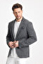 Men's Solid 360 All Direction Stretching Slim Fit Slim Fit Mono Collar Basic Blazer Jacket - 5