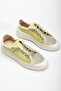 Neva Stone Flat Sole Women's Yellow Denim Sneakers - 2