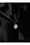 White Stone Steel Necklace 45 cm Women, Steel Necklace Does Not Rust & Tarnish - 2