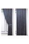 Elite Navy Blue Panel Background Curtain 1/3 Pleated Single Sash - Wrinkle Free, Stylish and Modern - 2