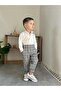 Striped Cotton Linen Bayramlik Top and Bottom Set - 6