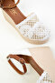 White Women's Wedge Heeled Shoes 17148 - 2
