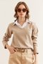 Women's Stone Shirt Collar Detailed Thessaloniki Blouse Blz- 19002777 - 5