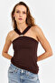 Women's Brown Blouse with Accessories Ey3068 - 3