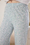 Mavi-Çok Renkli %100 Pamuklu 2'li Paket Çiçekli Kapri Örme Pijama Altı THMSS25PJ00018 - 5