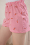 Beyaz %100 Pamuklu Çizgili Biber Desenli Şortlu Örme Pijama Takımı THMSS25PT00261 - 4