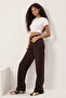 Brown High Waist Wide Leg Jeans Twoss22Je0242 - 2