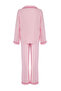 Pembe Kalp Nakışlı Biyeli Viskon Dokuma Pijama Takımı THMAW25PT00179 - 7