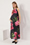 Black Maxi Length Tie-Neck Knitted Stretchy Maxi Dress TWOSS23EL02372 - 4