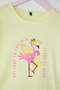 Yellow Printed Knitted T-Shirt Tkdss25Ts00061 - 3