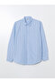 Xside Blue Regular Fit Long Sleeve Poplin Men's Shirt - 5