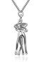 Hugging Couple Steel Unisex Lover Necklace Gift for Partner Lover Eck52 - 2