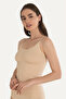 Tan Thin Strap Seamless Undershirt