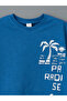 Lcw Kids Blue Printed Boy's T-Shirt and Pants 2-Piece Set - 5