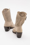 Alkadra Women's Genuine Leather Beige Suede Western Boots - 6