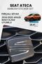 مجموعة ملصقات مطلية بشعار Seat Ateca - متوافقة مع موديلات 2016-2020 بدون مكياج