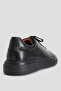 Genuine Leather Lace-Up Men's Sneaker Black Shoes - 3