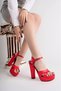 Women's High Heels Platform Wedding Dress Engagement Wedding Red Selling Shoes - 2