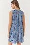 Women's Blue A-Line Printed Dress with Pocket Detail 70306 60271062 - 6