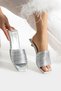Women's Lisa Silver Piping Metallic Lowheeled Women's Slippers Day and Evening Dress Heeled Slippers - 2