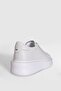Genuine Leather Lace-Up White Casual Men's Sneaker White Shoes - 3