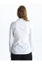 White Long Sleeve Poplin Women's Shirt - 4