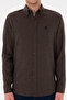Men's Brown Long Sleeve Basic Shirt 50296757 -Vr029 - 6