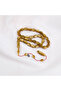 Galalit 1940 Old French Egg Cut 8X12.5Mm Rosary - Pearlescent Gold