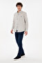 Men's Beige Long Sleeve Basic Shirt 50296757-VR011 - 4