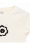 Lcw Kids Ecru Crew Neck Floral Girl's Crop T-Shirt - 2