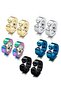 Blue 1 Pair of Personalized Punk Stainless Steel MEN'S Ear Clips - 6