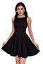 Graduation & prom evening dress - o-neck sleeveless ruffle hem mini dress 165 - 4