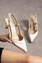 Bolly Beige Satin Detailed High Heels - 3