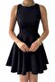 Graduation & prom evening dress - o-neck sleeveless ruffle hem mini dress 165