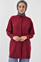 Women's Long Shirt Tunic 5945 - Claret Red