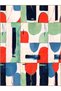 Seda Collection Green Red Blue Abstract Patterned Woven Base Modern Decorative Carpet Seda27 - 5