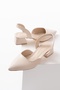 Duton Beige (4 cm Heeled) Pointed Toe Heeled Shoes - 5