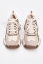 Women's High Sole Sneaker Lace-Up Leopard Detailed Suede Sports Shoes Desya Beige - 6
