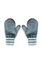 Gray Striped Baby Winter Gloves